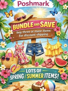 Poshmark Summer Bundle Graphic - Tropical Beach Sale Poster